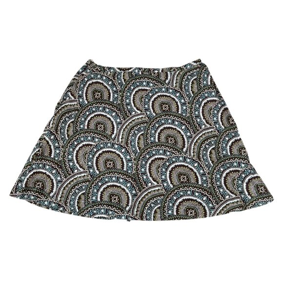 New York & Company Skirt 18 A-Line 100% Cotton Y2K Boho Mandala Office Preppy - Picture 2 of 6